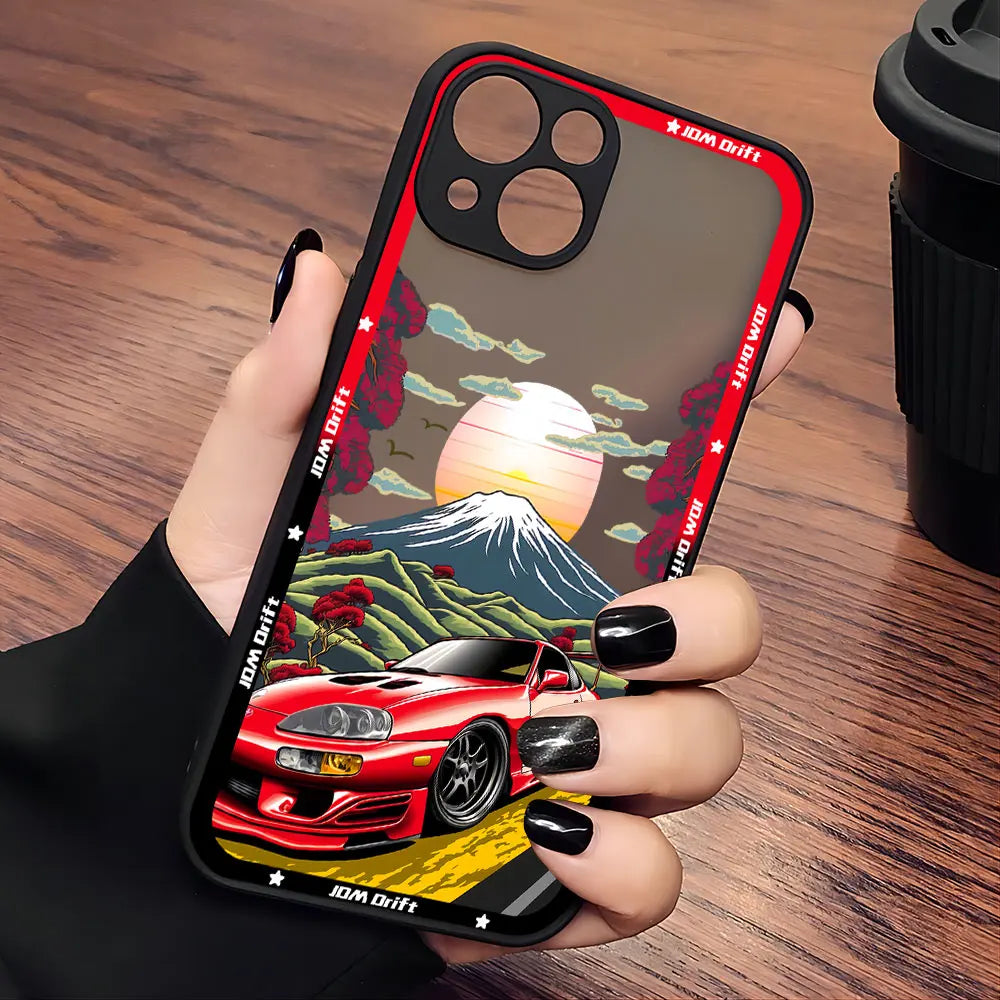 Sports Racing JDM Drift Car Phone Case For iPhone