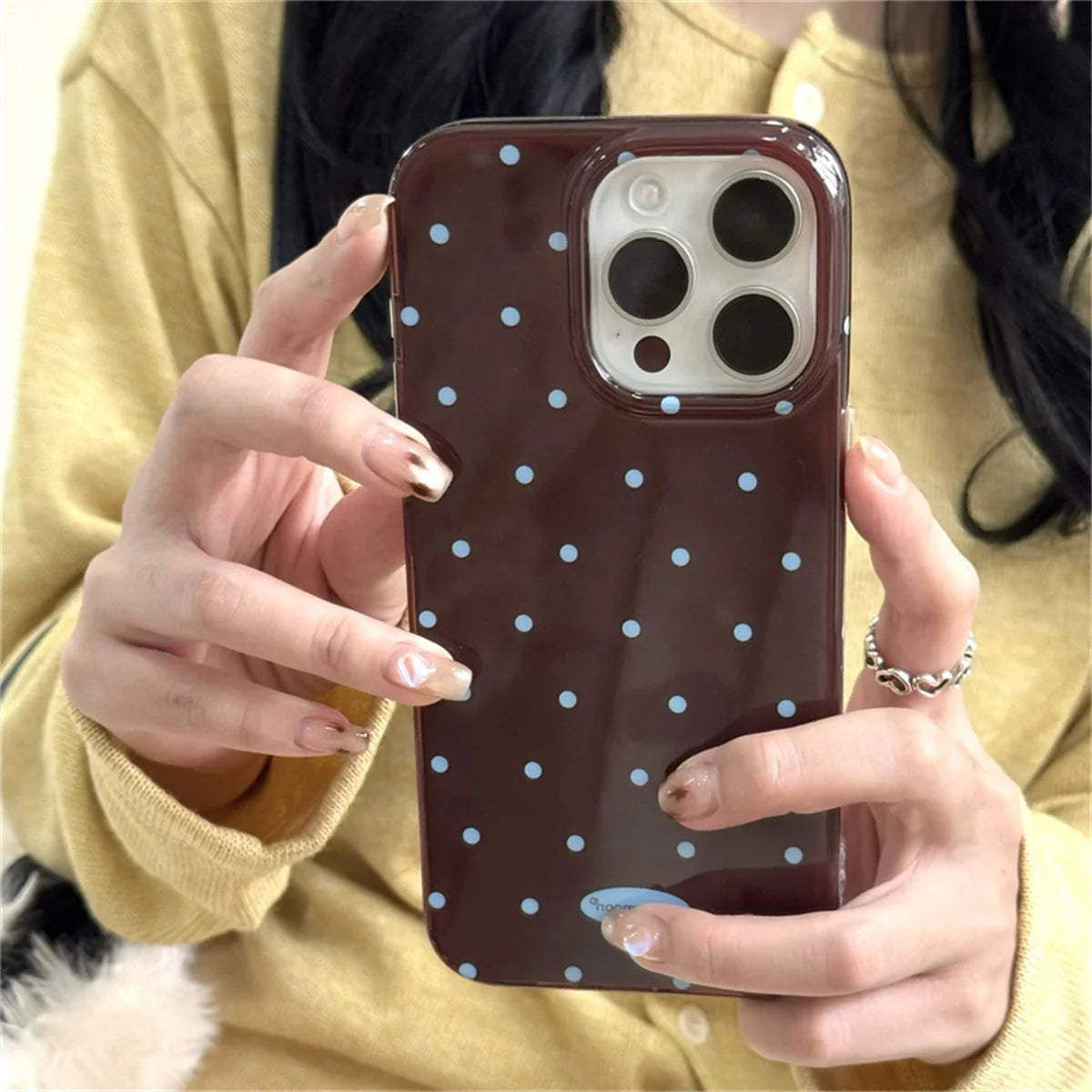 Korean Cute Polka Dot Phone Case For iPhone