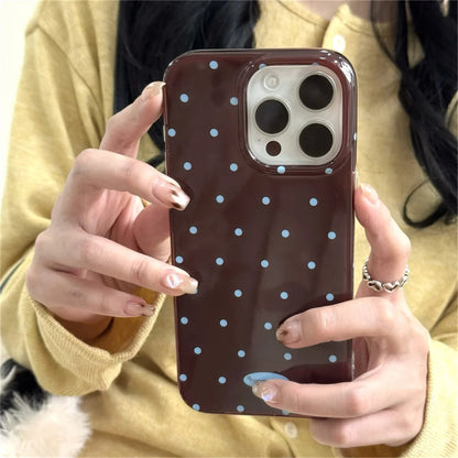 Korean Cute Polka Dot Phone Case For iPhone