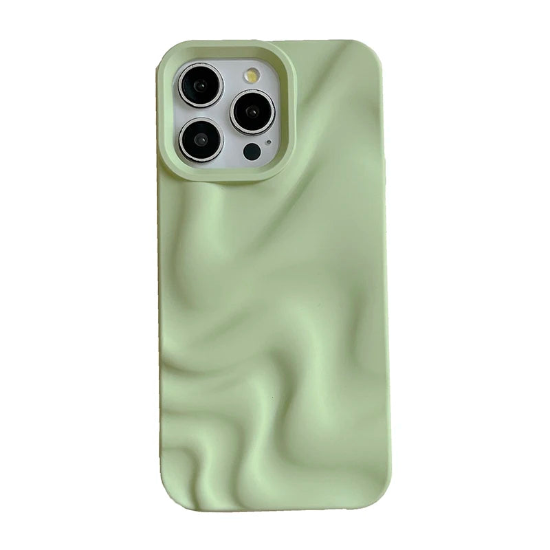 Fashion Mint Green Violet Fold Pattern Phone Case