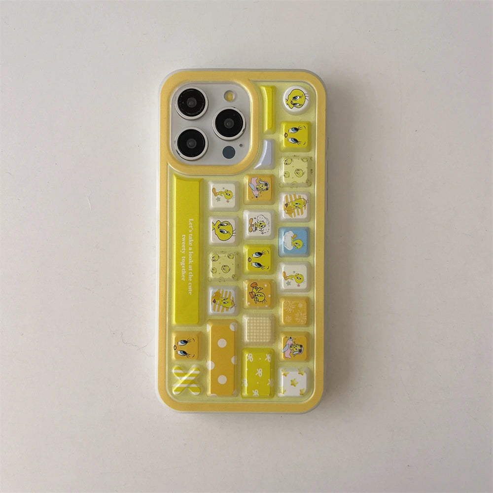 Creative Keyboard Pattern Cute Cartoon Color Phone Case