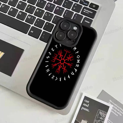 Slavic Viking symbol Kolovrat Silicone Phone Case For iPhone