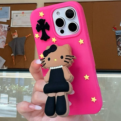 Leather Long Legs Hellokittys Mobile Phone Case Bracket Suitable For iPhone