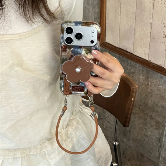 Fashion Oil Painting Flower Phone Case For iPhone