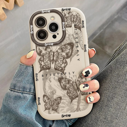 Butterfly Glossy Soft Cover Phone Case