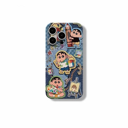 Anime Cute Crayon Shin-Chan Phone Case For iPhone