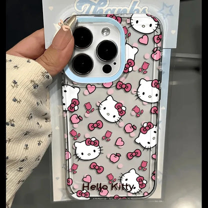 Hello Kitty Bow Full Screen Face Phone Case For iPhone