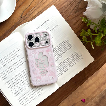 Luxury Pink Delicate Melody Cut-out Stickers Melodys Phone Case For iPhone