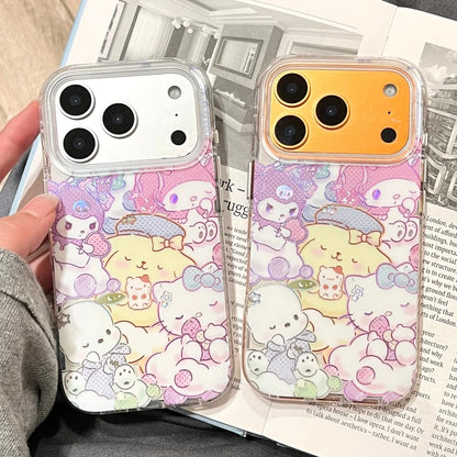 Round Edged Gilded Sanlio Family Phone Case For iPhone
