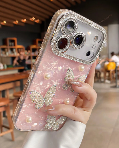 Glitter Butterfly Phone Case For iPhone