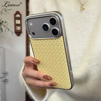 Candy Color Polka Dot Plating Case  For iPhone