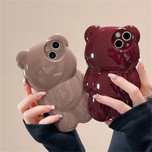 Glitter Bear Cute Phone Case