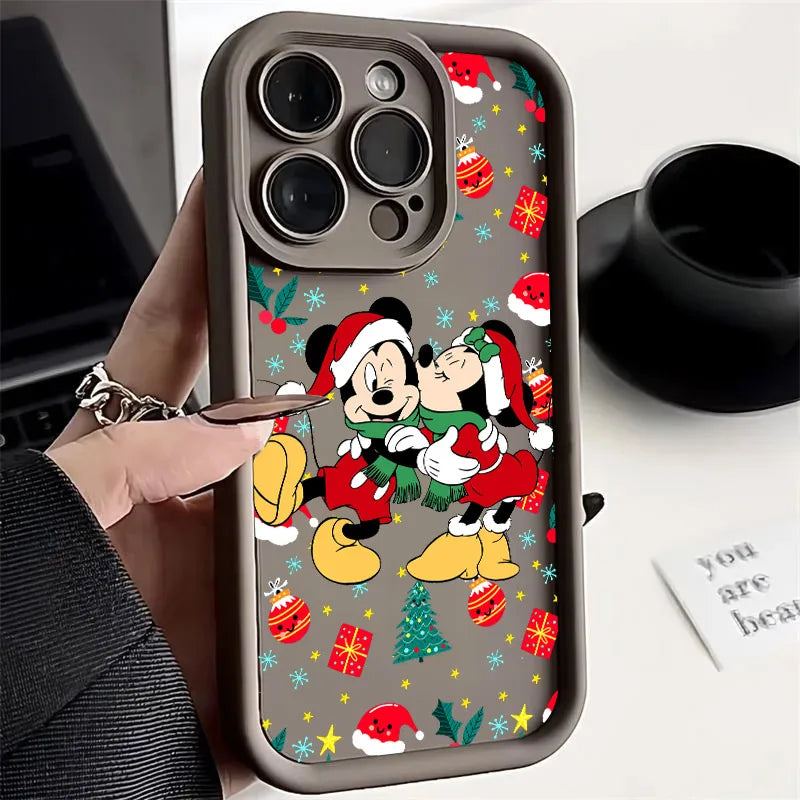 Mickey Minnie Christmas Soft Silicone Case For iPhone