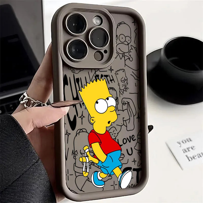 Disney Bart Simpsons Cartoon Phone Case For iPhone