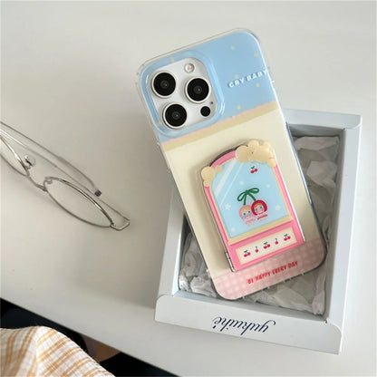 Kawaii Cartoon Hello Kitty Stand Holder Phone Case For iPhone