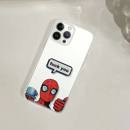 Simple Marvel Spider Man Original Fun Phone Case For iphone