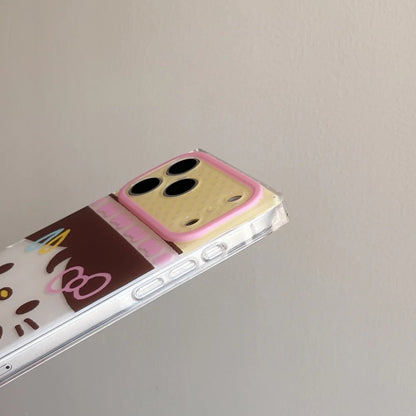 Cute Pink Square Hello Kitty Phone Case For iPhone