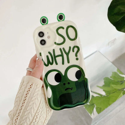 Cute 3D Bear Duck Frog Eyes Ears Soft Phone Case For IPhone