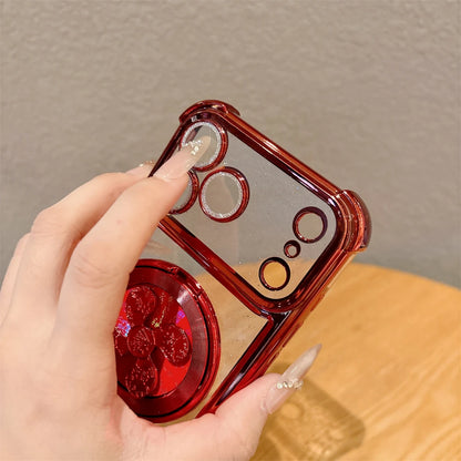 Luxury Corrugated Pattern Magnetic Wireless Charge Case For iPhone