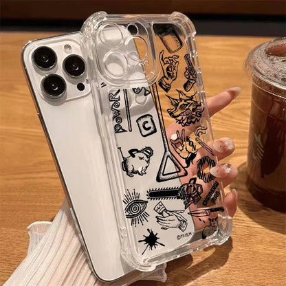 Chainsaw Mans Four Corner Anti Fall Airbag Case For iPhone