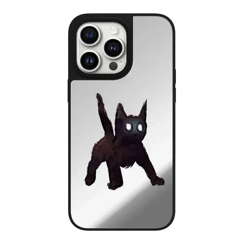 Cartoon Bear Shadow Mirror Phone Case