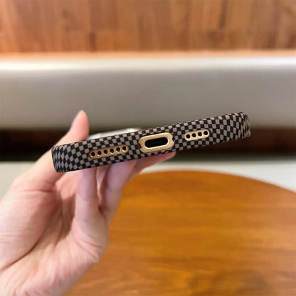Shockproof Carbon Fiber Magnetic Semi Wrap Phone Case For iPhone