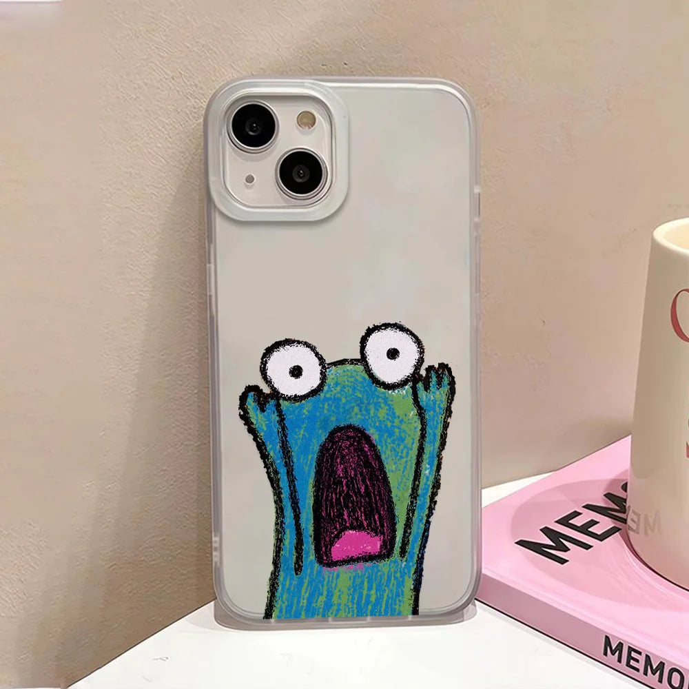 Cute Cartoon Frog Phone Case For iPhone
