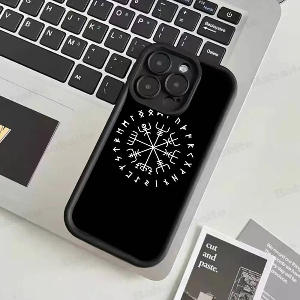 Slavic Viking symbol Kolovrat Silicone Phone Case For iPhone