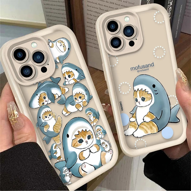 Cartoon Mofusand Cat Phone Case For iPhone