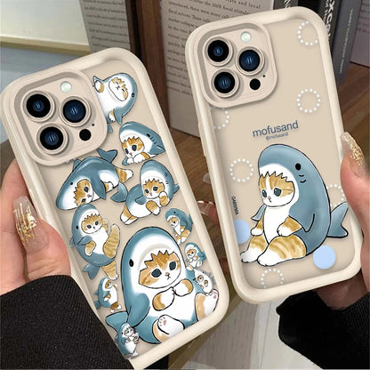 Cartoon Mofusand Cat Phone Case For iPhone