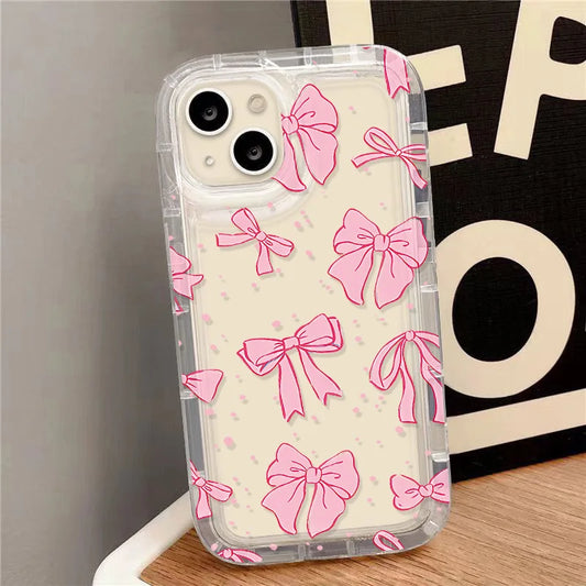 Korean Cute Pink Bowknot Phone Case For iPhone