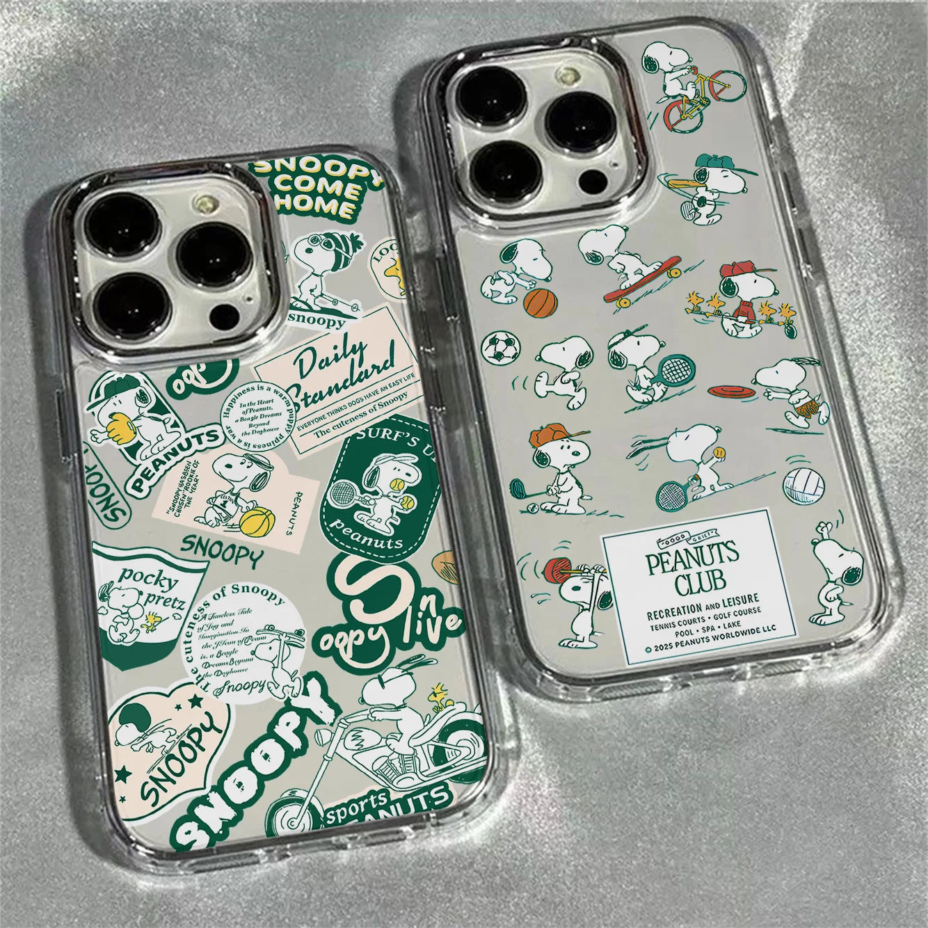 New Sport Snoopys Green Phone Case For iPhone