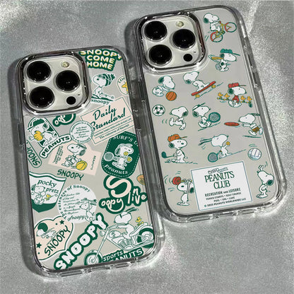 New Sport Snoopys Green Phone Case For iPhone