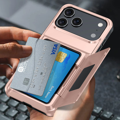 Heavy Duty Wallet Card Slot Phone Case For iPhone