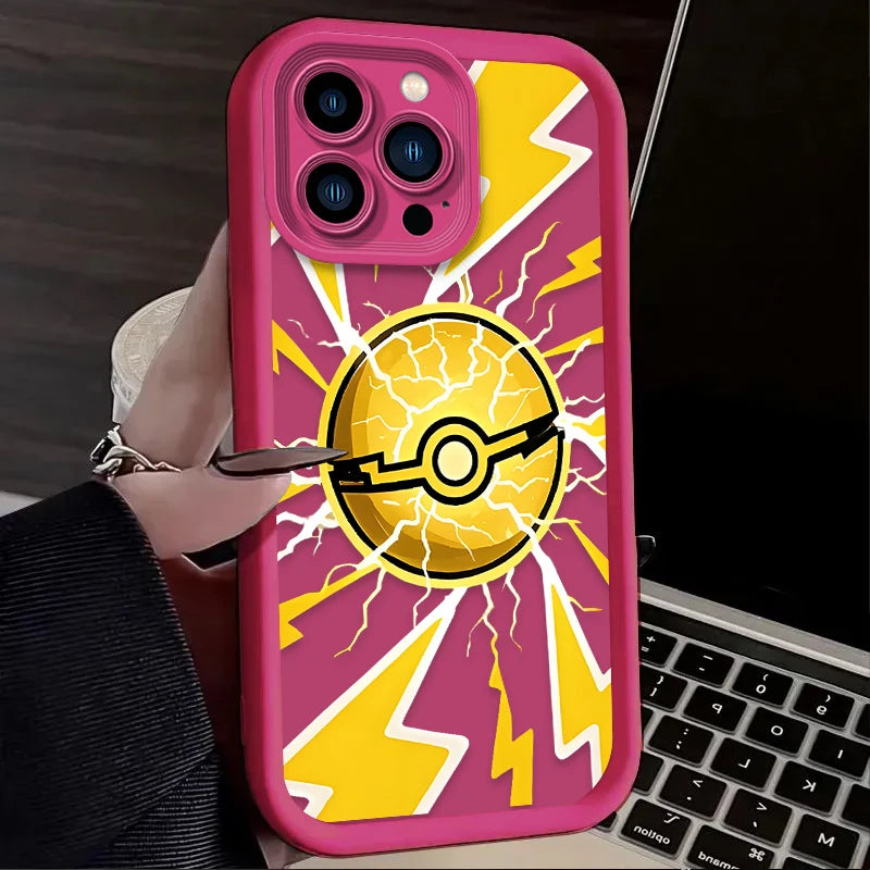 Cartoon Cute Pokemon Pikachu Soft Phone Case For iPhone