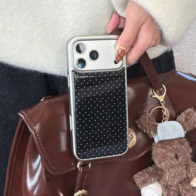 Candy Color Polka Dot Plating Case  For iPhone