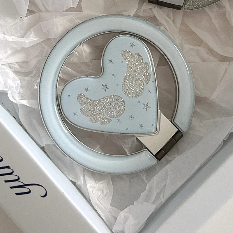 Cute Wing Heart Magnetic Phone Case