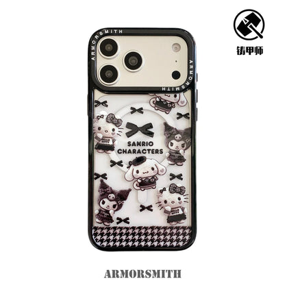 Magnetic Holder Wireless Charge Sanrio Hello Kitty Kuromi Melody Phone Case For iPhone