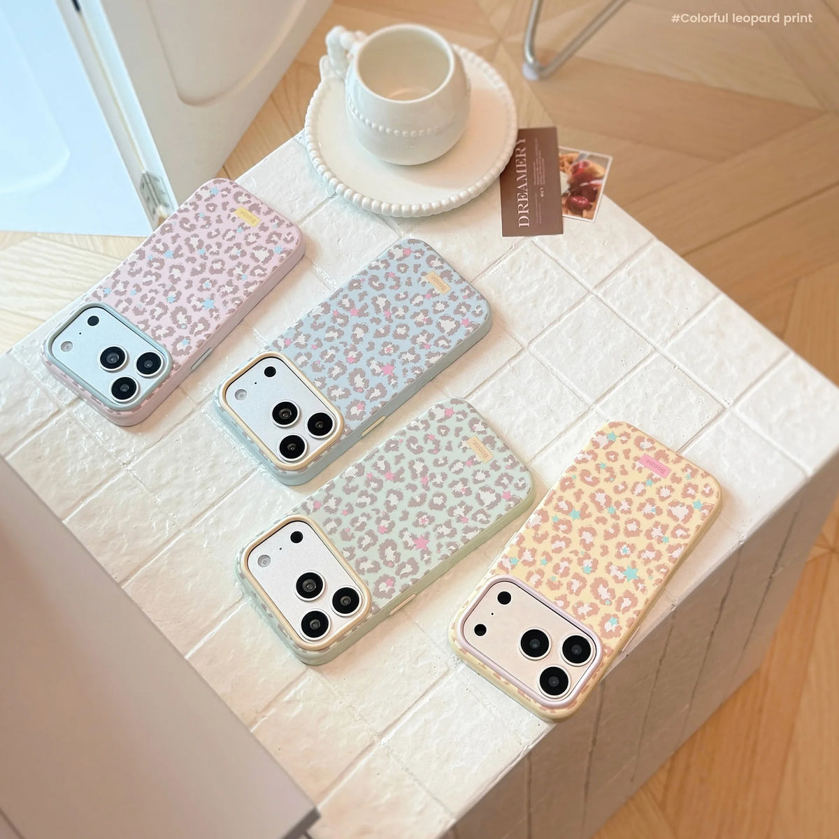 Korean Full Screen Stars Leopard Print Phone Case For iPhone