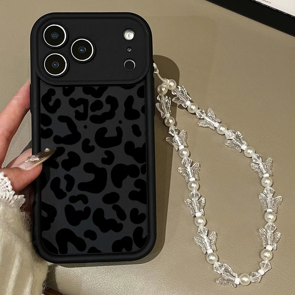 Fashion Black Leopard Print Phone Case For iPhone