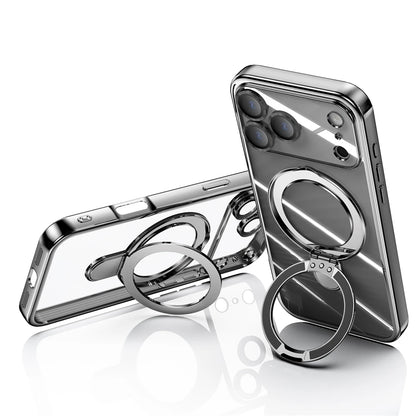 Plating Magnetic Ring Stand Case For iPhone