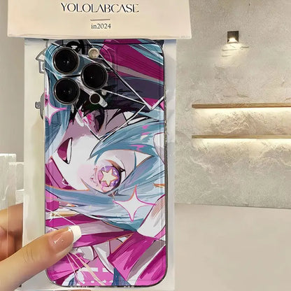 Creative Anime Hatsune Miku Tpu Transparent Phone Case For iPhone