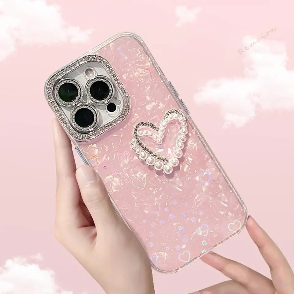 Bling Glitter Heart 3D Phone Case For iPhone