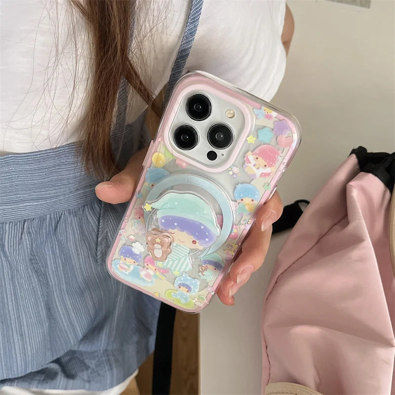 Kawaii Cartoon Magnetic Stand Phone Case