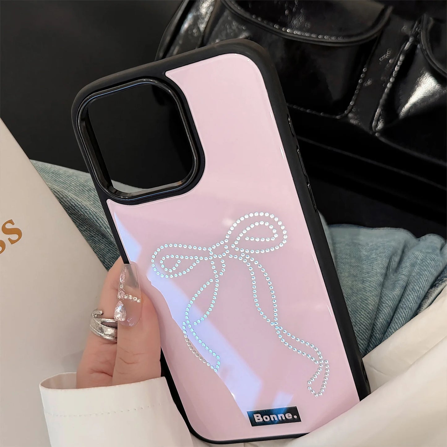 Rhinestone Bow Phone Case