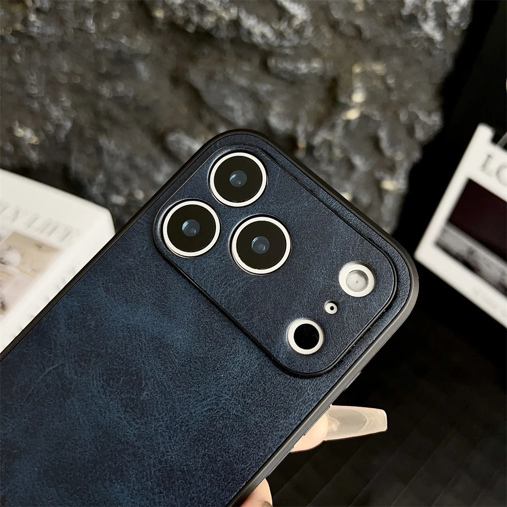 Luxury Soft Leather Case For iPhone