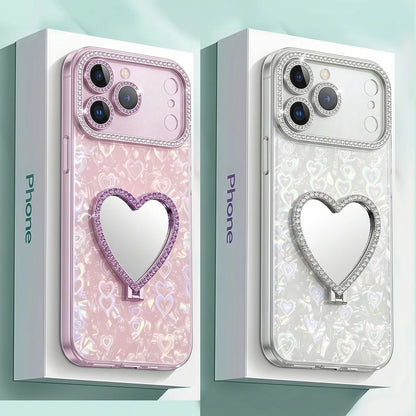 Heart Mirror Luxury Phone Case For iPhone