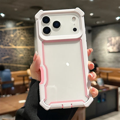 TPU Case For iPhone Rugged Hybrid Transparent Shockproof Armor Hard PC Frame Bumper Back
