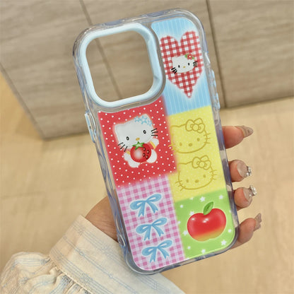 Colorful Hello Kitty Love Heart Phone Case