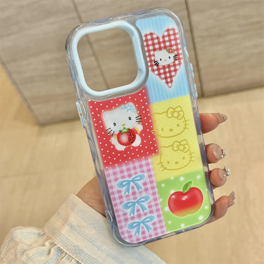 Colorful Hello Kitty Love Heart Phone Case